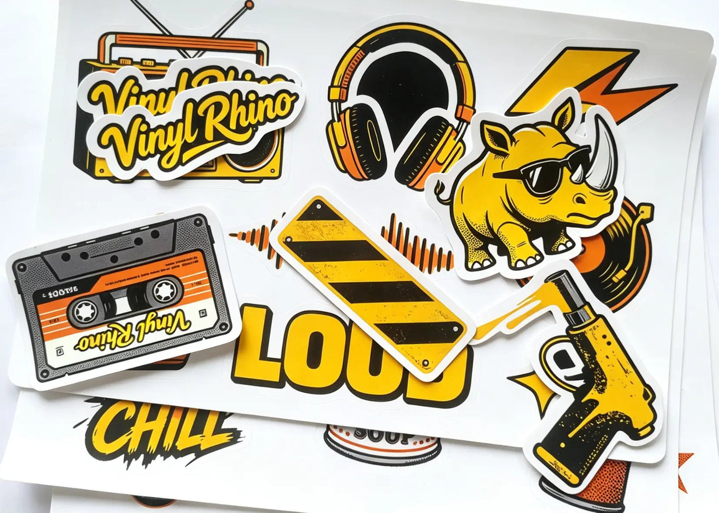 Custom clear stickers and transparent vinyl decals showcasing vibrant designs that blend seamlessly seamlessly into any surface.