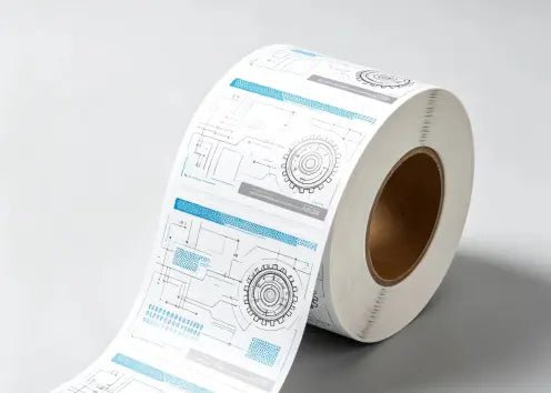 Waterproof and scratch-resistant custom vinyl roll labels with a matte finish, ideal for refrigerated products, beverage bottles, and health/beauty packaging.