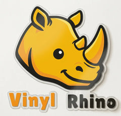 Waterproof custom clear vinyl stickers with transparent backgrounds for window and glass application.