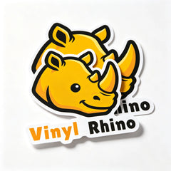 Durable custom die-cut vinyl stickers precision cut to the exact shape of your logo design.